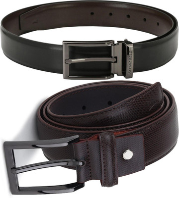 Pacific Gold Men Formal Black, Brown Artificial Leather Belt