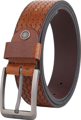LOOPA Men Formal, Casual, Evening, Party Tan Genuine Leather Belt