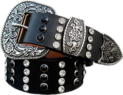 ENTEGRO Men Party, Evening, Casual Black Genuine Leather Belt