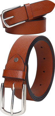 Jungler Men Evening, Party, Formal, Casual Tan, Tan Genuine Leather Belt
