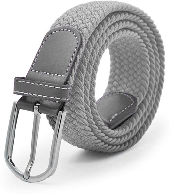 zaphod Men Casual, Party, Formal Grey Canvas Belt