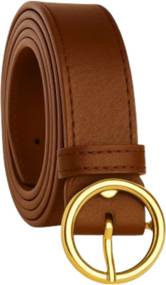 Niddleman Women Casual, Formal, Party Brown Artificial Leather Belt