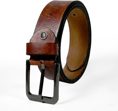 USL Men Maroon Genuine Leather Belt