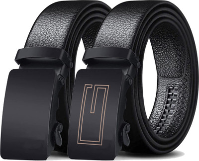 PROVOGUE Men Black Artificial Leather Belt