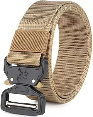 Icongadget Men Casual, Formal, Evening, Party Beige Nylon Belt