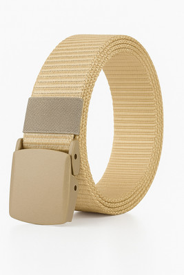 PROVOGUE Men Casual, Evening, Formal, Party Beige Nylon Belt