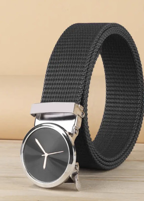 LEATHERTONE Men Casual, Evening, Formal Black Nylon Belt