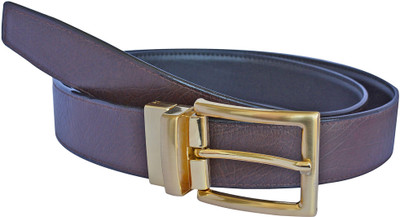 PROVOGUE Men Formal Brown Synthetic Reversible Belt