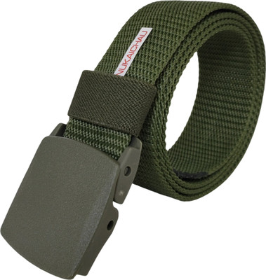 NUKAICHAU Boys Casual, Evening, Party Green Nylon Belt