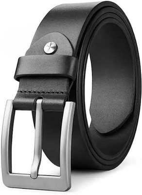 Icongadget Men Evening, Party, Formal, Casual Black Genuine Leather Belt