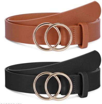 Hapani Fashion Women Casual, Party Black, Brown Genuine Leather Belt