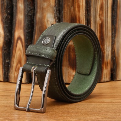 LOUIS STITCH Men Casual Green Genuine Leather Belt