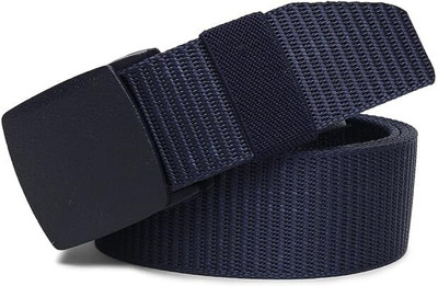 VILDTH Men Casual, Formal, Party Black Nylon Belt