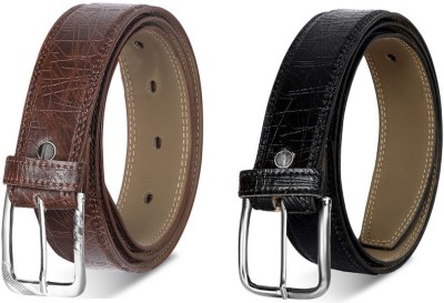 LOREM Men Party, Party, Formal, Casual Black, Brown Artificial Leather Belt