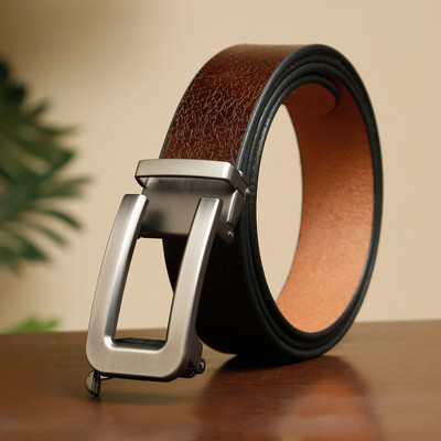 TYBELT Men Formal Brown Genuine Leather Belt