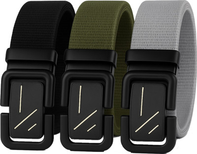 JK Leather Men Casual Multicolor Nylon Belt