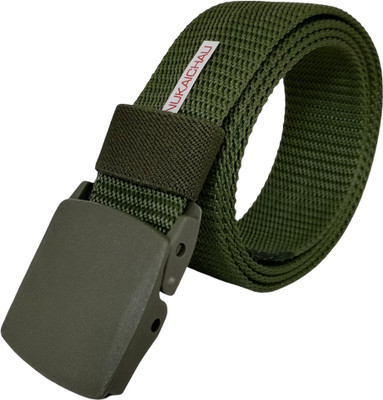 NUKAICHAU Boys Casual, Evening, Party Green Nylon Belt