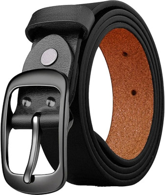KILLER Men & Women Casual, Evening, Formal, Party Black Genuine Leather Belt