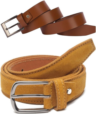 Jungler Men Evening, Party, Formal, Casual Brown, Tan Genuine Leather Belt