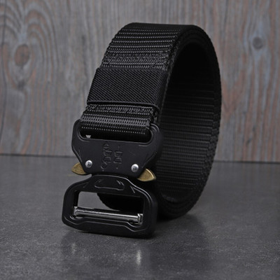 DarknDive Men Casual Black Nylon Belt