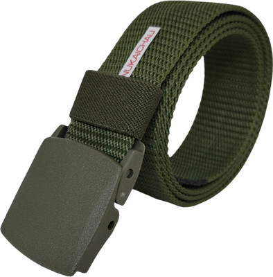 NUKAICHAU Men Casual, Evening, Party Green Nylon Belt