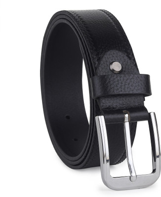 LOOPA Men Formal, Casual, Evening, Party Black Genuine Leather Belt