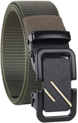 JK Leather Men Casual Green Nylon Belt