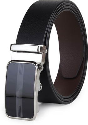LOOPA Men Formal, Casual, Evening, Party Black Genuine Leather Reversible Belt