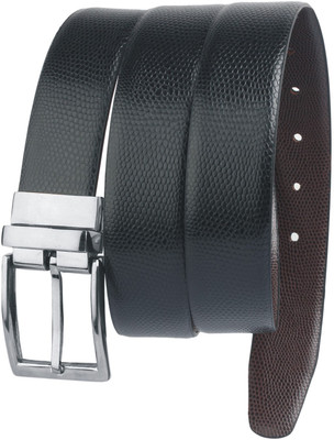 RRBC Men Formal Black Genuine Leather Belt