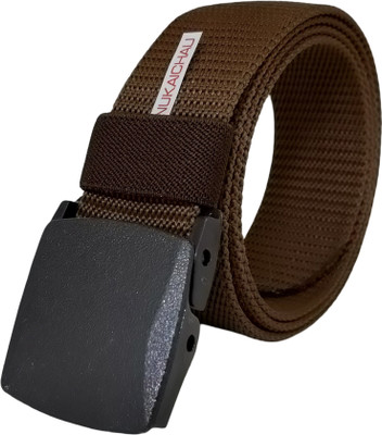 NUKAICHAU Men Casual, Evening, Party Brown Nylon Belt