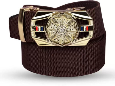 Icongadget Men Casual, Formal, Evening, Party Brown Nylon Belt
