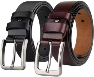 ShopGlobal Men Casual Black, Brown Texas Leatherite Belt