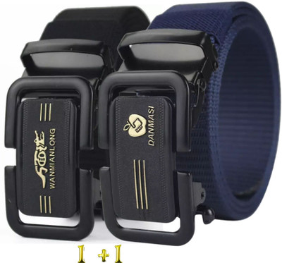 Front Look Boys Casual Multicolor Canvas Belt