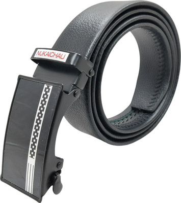 NUKAICHAU Men Formal, Casual, Evening, Party Black Artificial Leather, Texas Leatherite Belt
