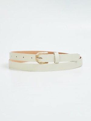 Ginger by Lifestyle Women Beige Synthetic Belt