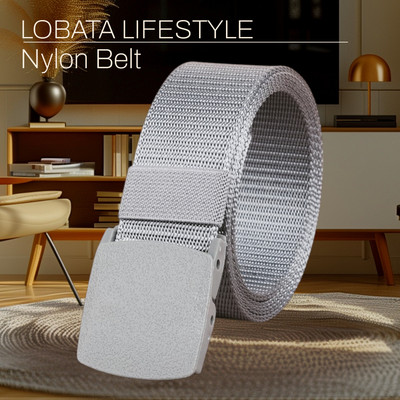 LOBATA LIFESTYLE Men Casual Grey Nylon Belt