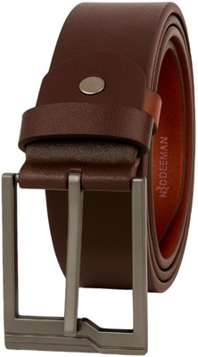 Niddleman Men Casual, Formal Tan, Brown Artificial Leather Reversible Belt