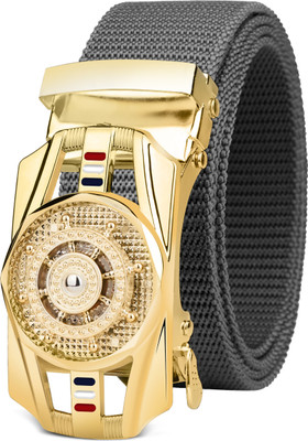 At Fashionn Men Casual Grey Fabric Belt