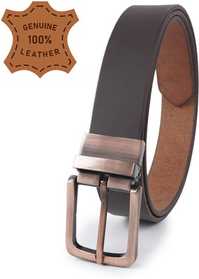 wizara Men Formal, Party, Casual, Evening Brown Genuine Leather Belt