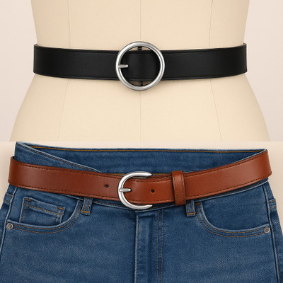 OODI Women Casual Brown Synthetic, Cork Belt