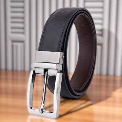 KILLER Men Formal, Casual, Evening, Party Black Texas Leatherite Reversible Belt