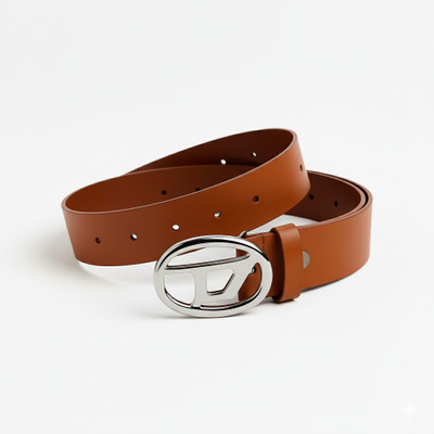 xelcis Men & Women Casual, Evening, Formal, Party Tan Genuine Leather Belt