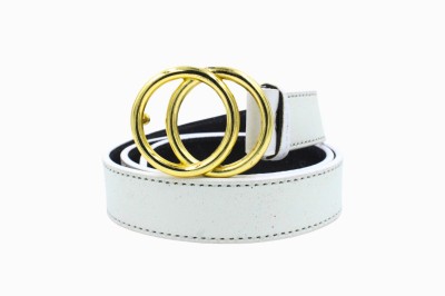 Niddleman Women Casual, Evening, Party, Formal White Artificial Leather Belt