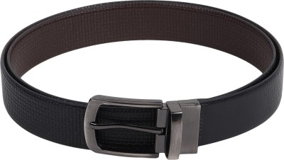 DCENT KRAFT Men Casual, Evening, Formal, Party Black Genuine Leather Reversible Belt