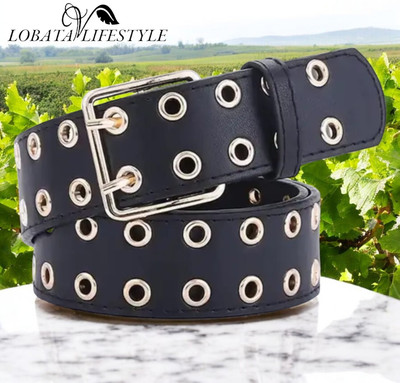 LOBATA LIFESTYLE Men & Women Casual, Formal, Party Black Artificial Leather Belt