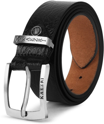 KAEZRI Men Evening, Party, Formal, Casual Black Genuine Leather Belt