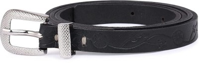 TRYSCO Girls Party, Casual Black Genuine Leather Belt