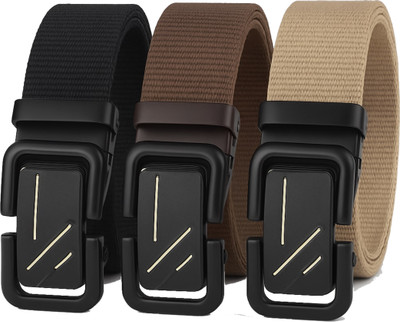 JK Leather Men Casual Multicolor Nylon Belt