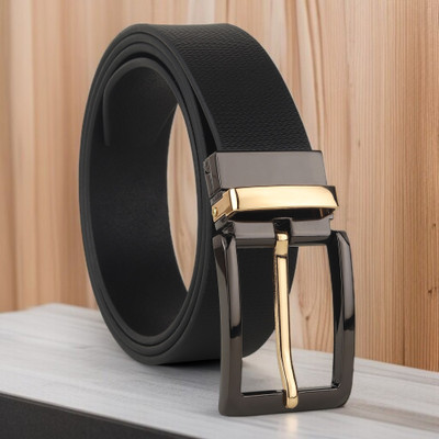 Roadster Men Formal Black Genuine Leather Belt