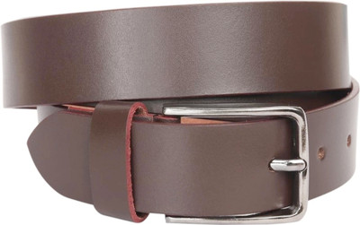 MEGREK Men & Women Brown Genuine Leather Belt